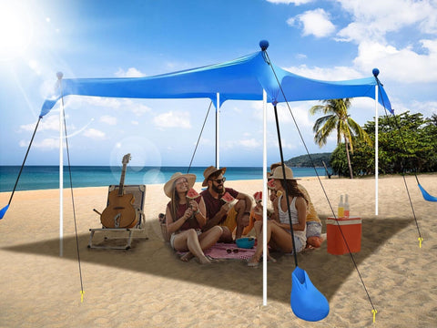 UMARDOO Family Beach Tent Canopy Sun Shade Portable 7&#215;7FT, Large Wind Resis