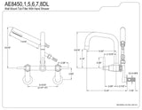 Kingston Brass AE8457DL Concord Clawfoot Tub Faucet, Brushed Brass