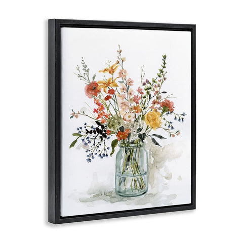 Stupell Industries Warm Summer Meadow Floral Bouquet Still Life Painting, Des...