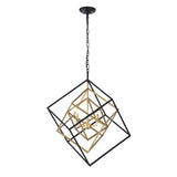 Warehouse of Tiffany HM092/3B Triplix 3-Light Geometric Gold and Black Chande...