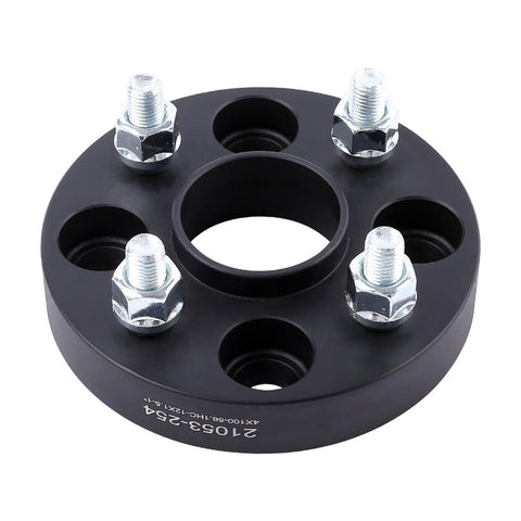 VLAOSCHI Black Forged 4x100 Hubcentric Wheel Spacers 1 Inch with 12x1.5 Studs...