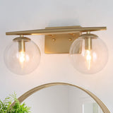 Bathroom Vanity Light Fixtures, 2-Light Gold Bathroom Light Fixtures, Gold Va...