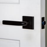 Viaggio 623661 Titanium Gray Quadrato Rosette Lusso Lever Left Handed, Privac...