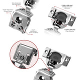 Berta 50-Pack, 1-1/2 inch Overlay Soft Closing Face Frame Cabinet Hinges, 105...