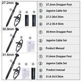 GANOPPER Dropper Seatpost 27.2 28.6 30.4 30.9 31.6 34.9 Remoted Control Drop ...