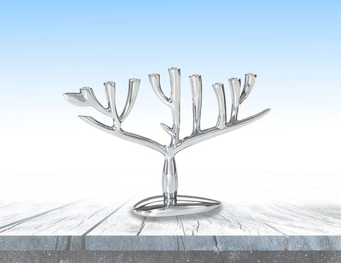 nambe Tree of Life Menorah | 13.5 x 9-Inch Hannukah Menorah | Made of nambe A...