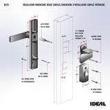 Ideal Security EL Keyed Lever Mount Latch with Deadbolt, Surface Mount Storm ...