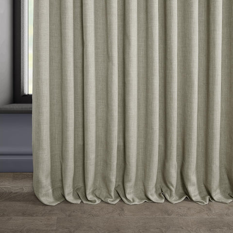 HPD Half Price Drapes Faux Linen Room Darkening Curtains - 96 Inches Long Ext...