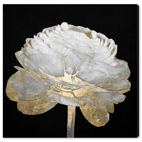 Oliver Gal 'Gold and Light Floral II' White Floral and Botanical Wall Art Can...