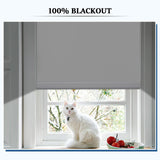 Grandekor Motorized Roller Shade with Remote Control,Motorized Blinds 100% Bl...