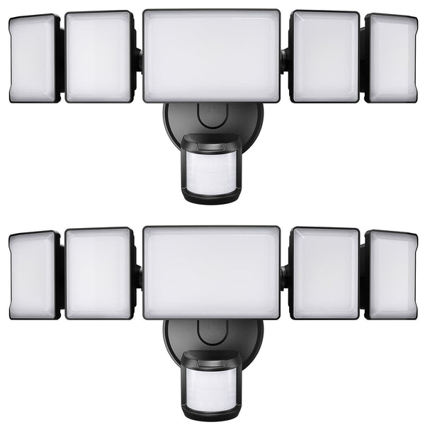 Olafus 100W LED Security Light Motion Sensor Outdoor Lights 2 Pack, Dusk to D...