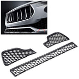 Front Bumper Grill Fit for Ghibli 2014 &#8209; 2017, 3Pcs Front Bumper Lower Gri