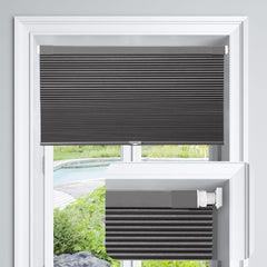 LazBlinds Cordless Cellular Shades, No Tools No Drill Blackout Honeycomb Shad...