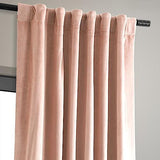 HPD Half Price Drapes Signature Blackout Velvet 50 in x 108 in, Rosey Dawn