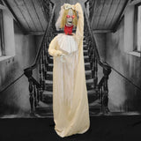 Haunted Hill Farm Zombie Bride with Pop-Up Head and Light-Up Eyes, Halloween ...