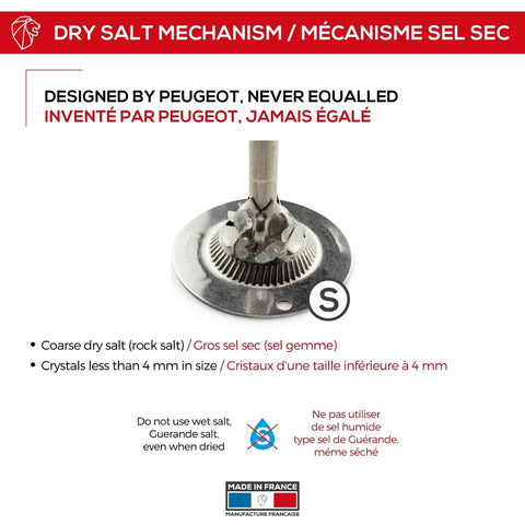 Peugeot - Paris Chef u'Select Manual Salt Mill - Adjustable Grinder - Stainle...