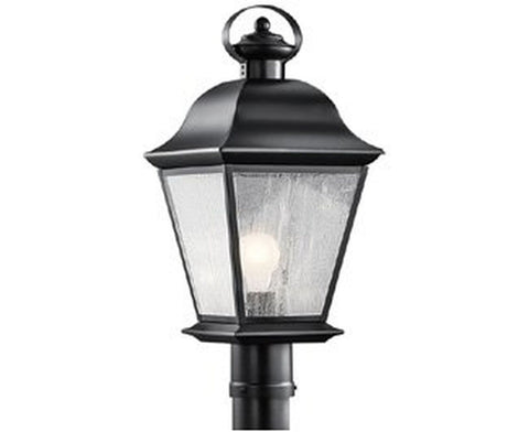 Kichler Mount Vernon 19.5" 1 Light Outdoor Post Light with Clear Seeded Glass...