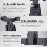 ARKON Mounts - Forklift Locking Tablet Mount with 8.5-inch Shaft Arm Adjustab...