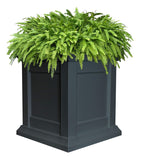 Tusco Products Modern Colonial Planter, 16-inch, Black 16"