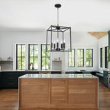 Foyer Chandelier 5 Lights Farmhouse Candle Pendant Light Fixture Lantern Hang...