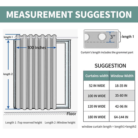 BGment Room Darkening Blackout Curtains Fashion Sliding Door Curtain 100 X 12...