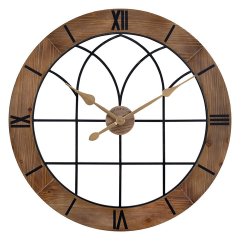 FirsTime & Co. Brown Josie Arch Wall Clock for Home Office, School, Kitchen, ...