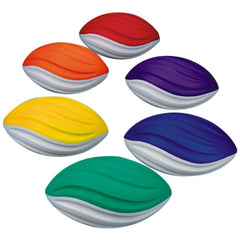 S&S Worldwide Spectrum Spiral Foam Football Set 7-1/2in Pk6