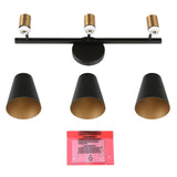 KSANA Modern Black Vanity Light, Farmhouse 3-Light Bathroom Lighting Fixture ...