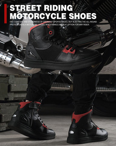 Grapelet Motorcycle Shoes Anti-Skid Motorcycle Boots Road Street Riding Shoes...