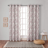 Exclusive Home Branches Linen Blend Grommet Top Curtain Panel Pair, 54"x84", ...