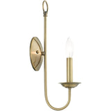 Livex Lighting 42681-01 1 Light Antique Brass Wall Sconce 5"W x 16"H