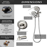 ELLO&ALLO Brushed Nickel Shower Faucet Set with Tub With Tub,