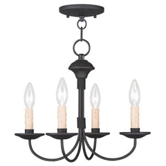 Livex Lighting 4524-04 Heritage 4 Light Convertible Mini Chandelier/Ceiling M...