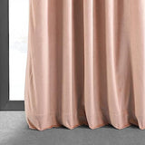 HPD Half Price Drapes Signature Blackout Velvet 50 in x 108 in, Rosey Dawn