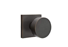 EMTEK Square Rosette Passage Set with Matching Finish Round Knob - Choice of ...