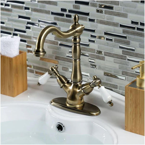 Kingston Brass KS1496PL Heritage Vessel Faucet, 6.31 x 6.44 x 10.69, Polished...