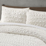 Madison Park Blair Ruched Faux Fur Comforter Set - Luxurious Bed Cover - Mode...