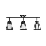 Globe Electric 64000005 25" 3-Light Track Bar Wall Sconce, Matte Black, E26 B...