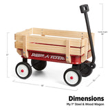 Radio Flyer My 1st Steel & Wood Toy Wagon with Teddy Bear, 19" Long Toy Wagon...