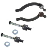 TRQ Front Inner and Outer Tie Rod Set Compatible with 2001-2009 Volvo S60 200...