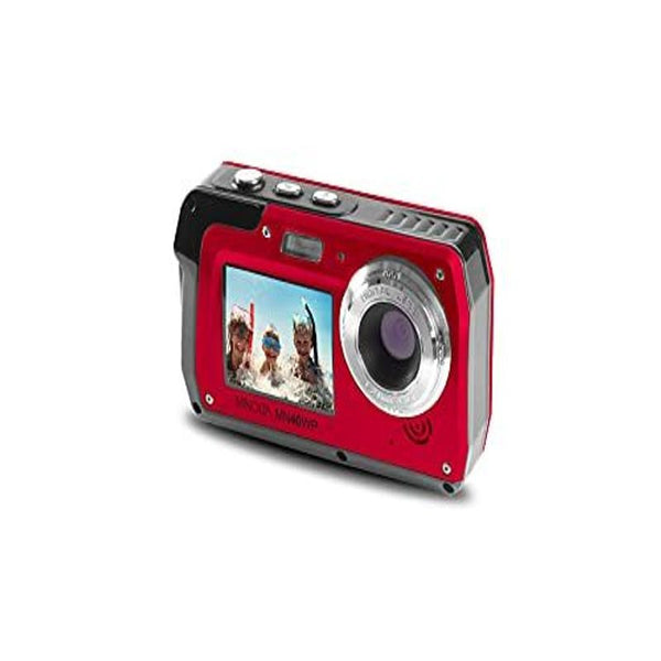 Minolta 48 MP Dual Screen Waterproof Digital Camera MN40WP compact, Red