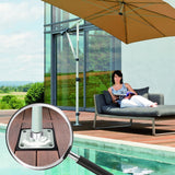 SLIIMU In-ground Umbrella Base with Umbrella Stand Tube, Universal Umbrella G...