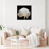 Oliver Gal 'Gold and Light Floral II' White Floral and Botanical Wall Art Can...