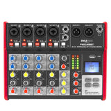 PYLE, Sound 6 Channel Bluetooth Compatible Professional Portable Digital Red