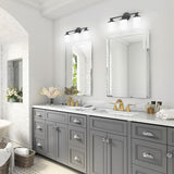 Matte Black Bathroom Light Fixtures,3-Light Black Vanity Lights,Black Bathroo...