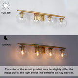 KSANA Gold Bathroom Light Fixtures, Modern Bathroom Vanity Light fixtures Ove...