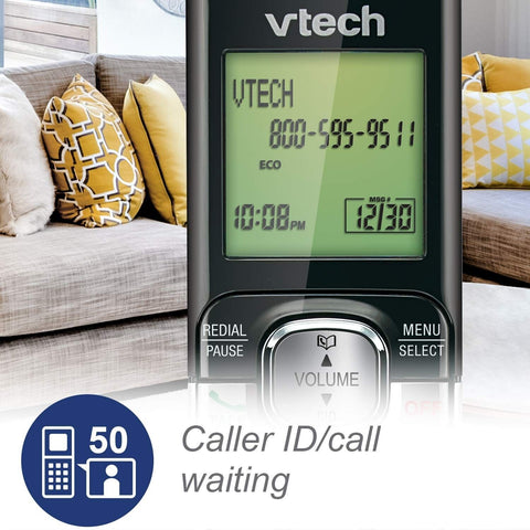 VTech CS6529-4B 4-Handset DECT 6.0 Cordless Phone with Answering System and C...