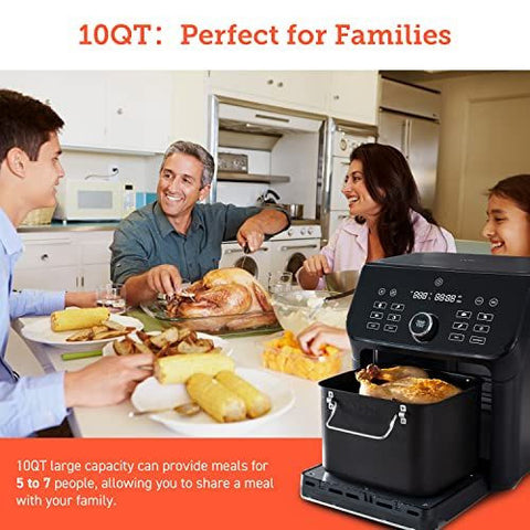 COSORI Air Fryer Toaster Oven Combo, 10 Qt Family Size 14-in-1 10QT, Black