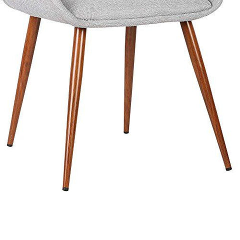 Armen Living Panda Dining Chair in Grey Fabric and 25D x 20W x 31H in,