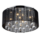 Warehouse of Tiffany Jasmine Crystal Chandelier,Black, 9"